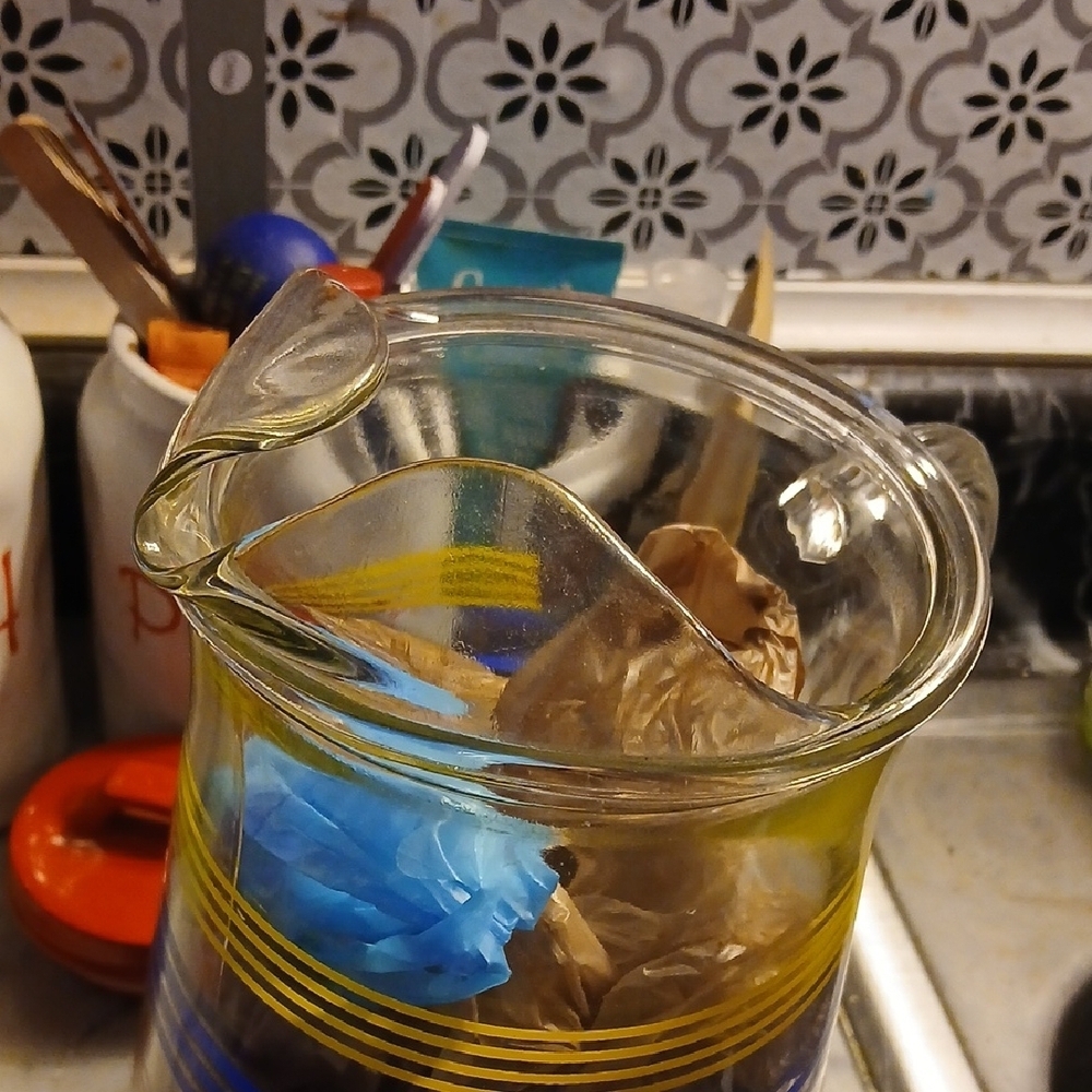 Colorful Striped Glass Pitcher - Picture 3 of 6